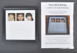 THE BEATLES - PAUL MCCARTNEY - AUTOGRAPH ON CARD