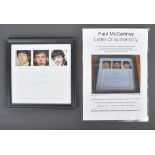 THE BEATLES - PAUL MCCARTNEY - AUTOGRAPH ON CARD