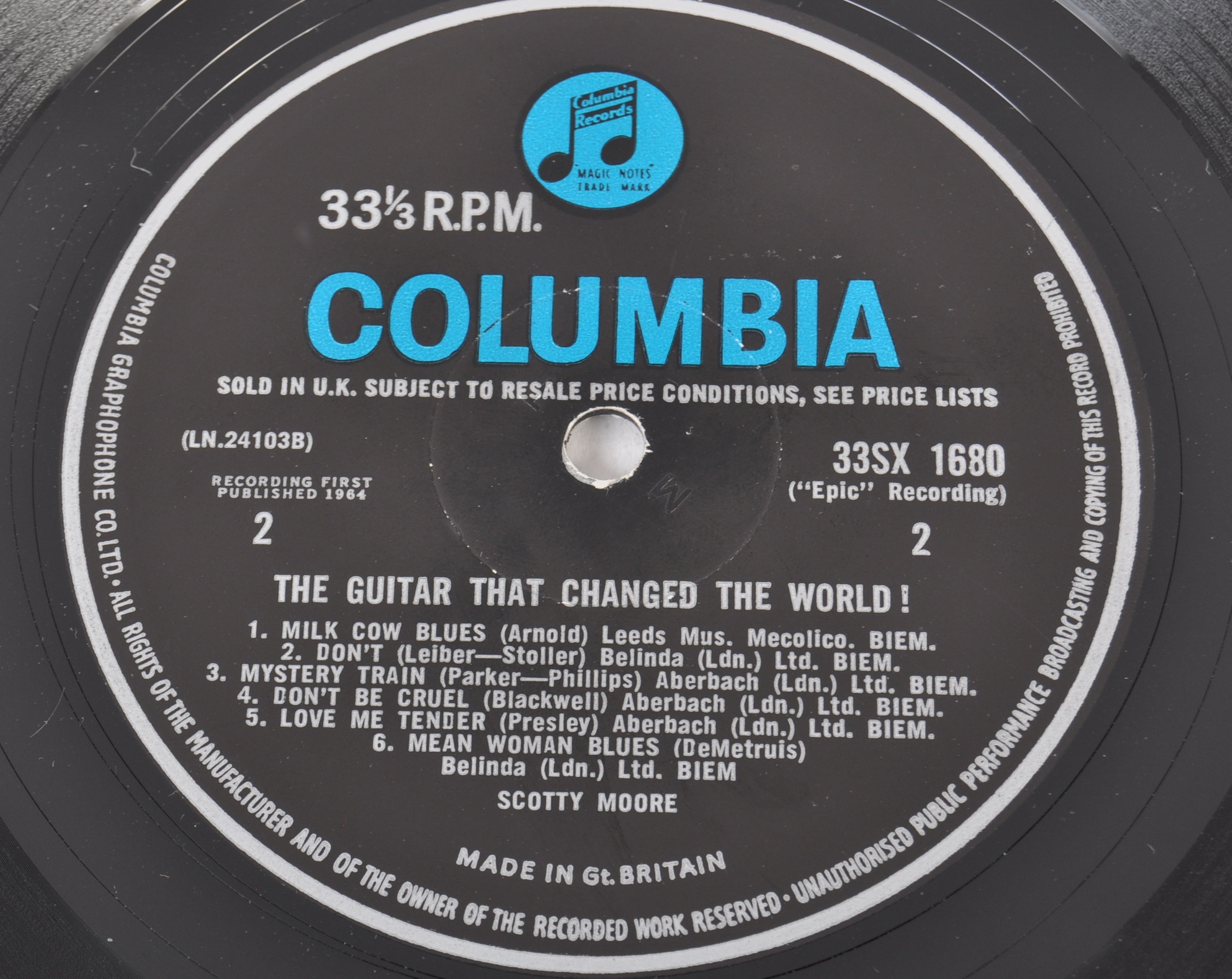 SCOTTY MOORE - THE GUITAR THAT CHANGED THE WORLD! - 1964 COLUMBIA RELEASE - Image 4 of 4