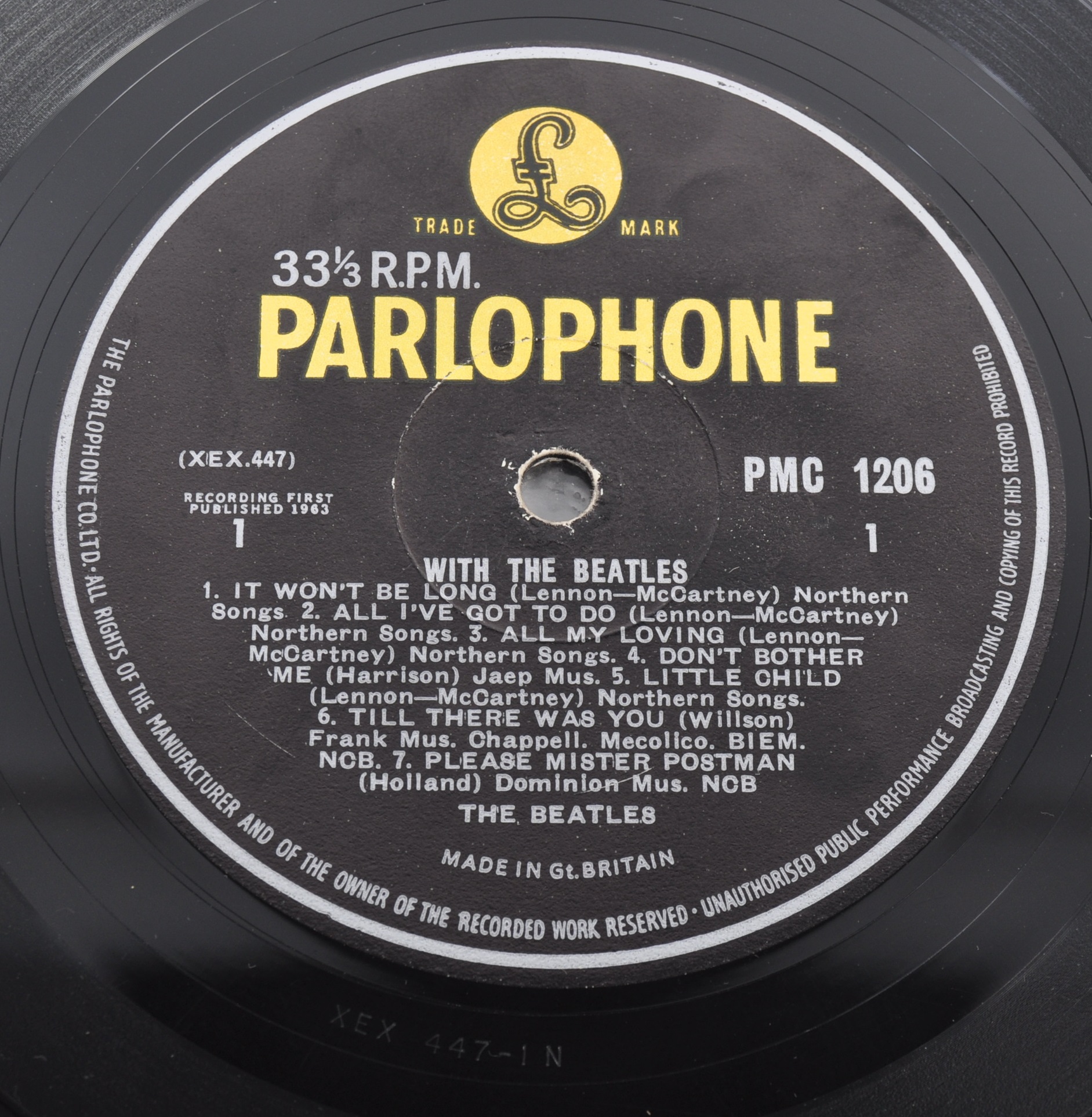 THE BEATLES - WITH THE BEATLES - 1963 PARLOPHONE SECOND UK PRESS - Image 3 of 4