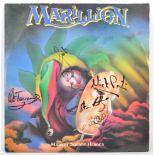 MARILLION SIGNED MARKET SQUARE HEROES 12" SINGLE AND SHOWCARD