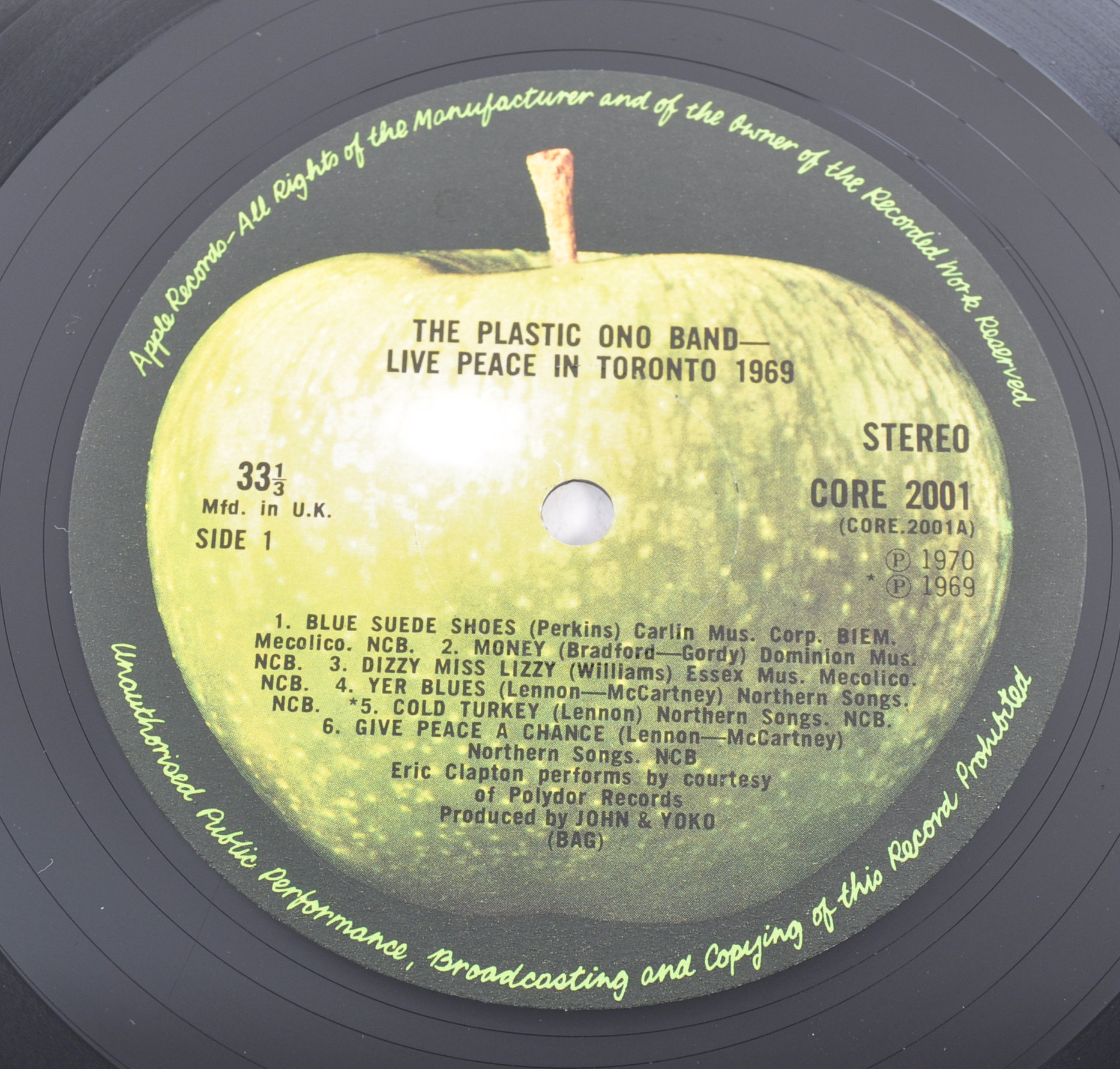 JOHN LENNON PLASTIC ONO BAND - TWO RECORD ALBUMS - LIVE PEACE IN TRONTO 1969 AND IMAGINE - Image 3 of 4