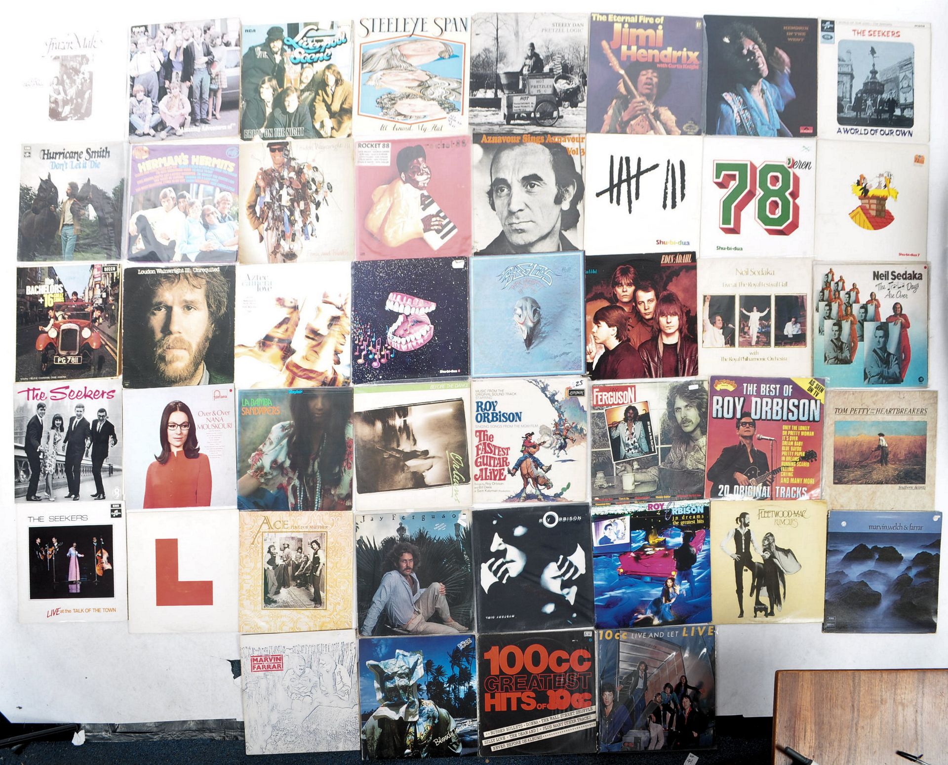 ROCK / POP - MIXED GROUP OF 43 VINYL RECORD ALBUMS OF VARYING ARTISTS