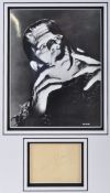 BORIS KARLOFF - HORROR ICON - RARE AUTOGRAPH PRESENTATION