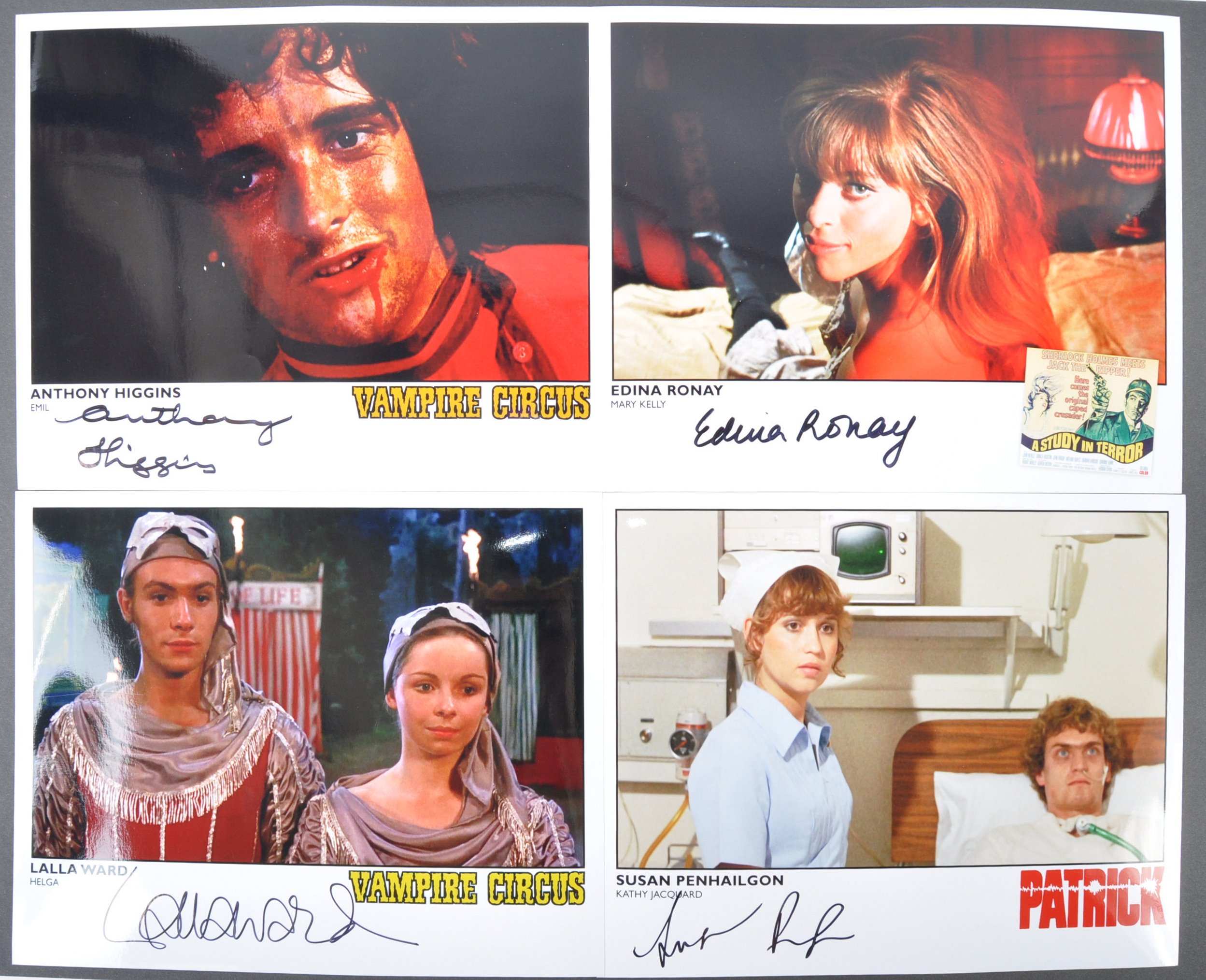 CLASSIC BRITISH HORROR - COLLECTION OF SIGNED PHOTOS