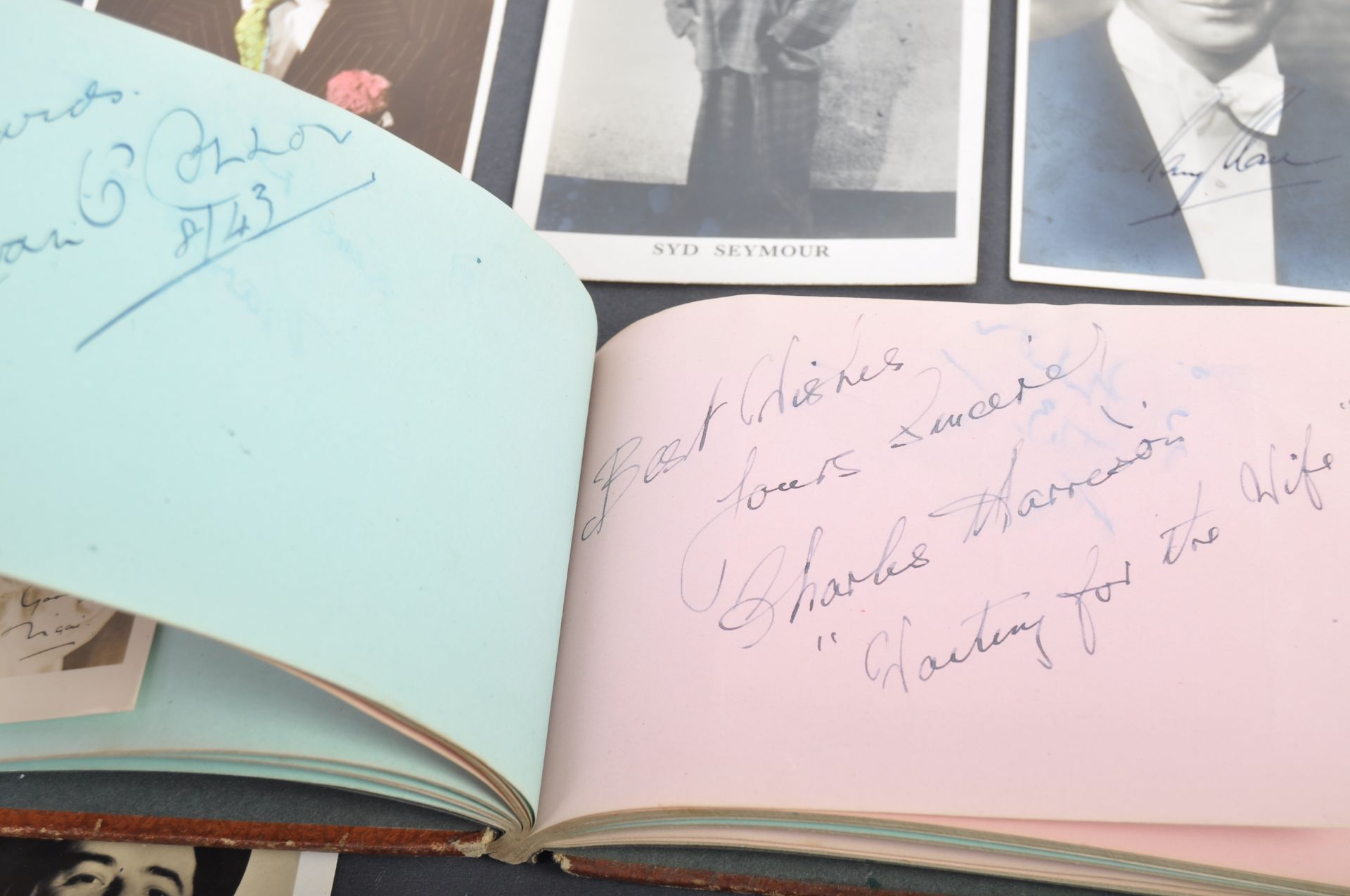 VINTAGE 1940S AUTOGRAPH ALBUM & PHOTOGRAPHS - Image 7 of 9