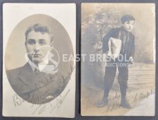 CHARLIE CHAPLIN & SYDNEY CHAPLIN - RARE EARLY SIGNED PHOTOGRAPHS