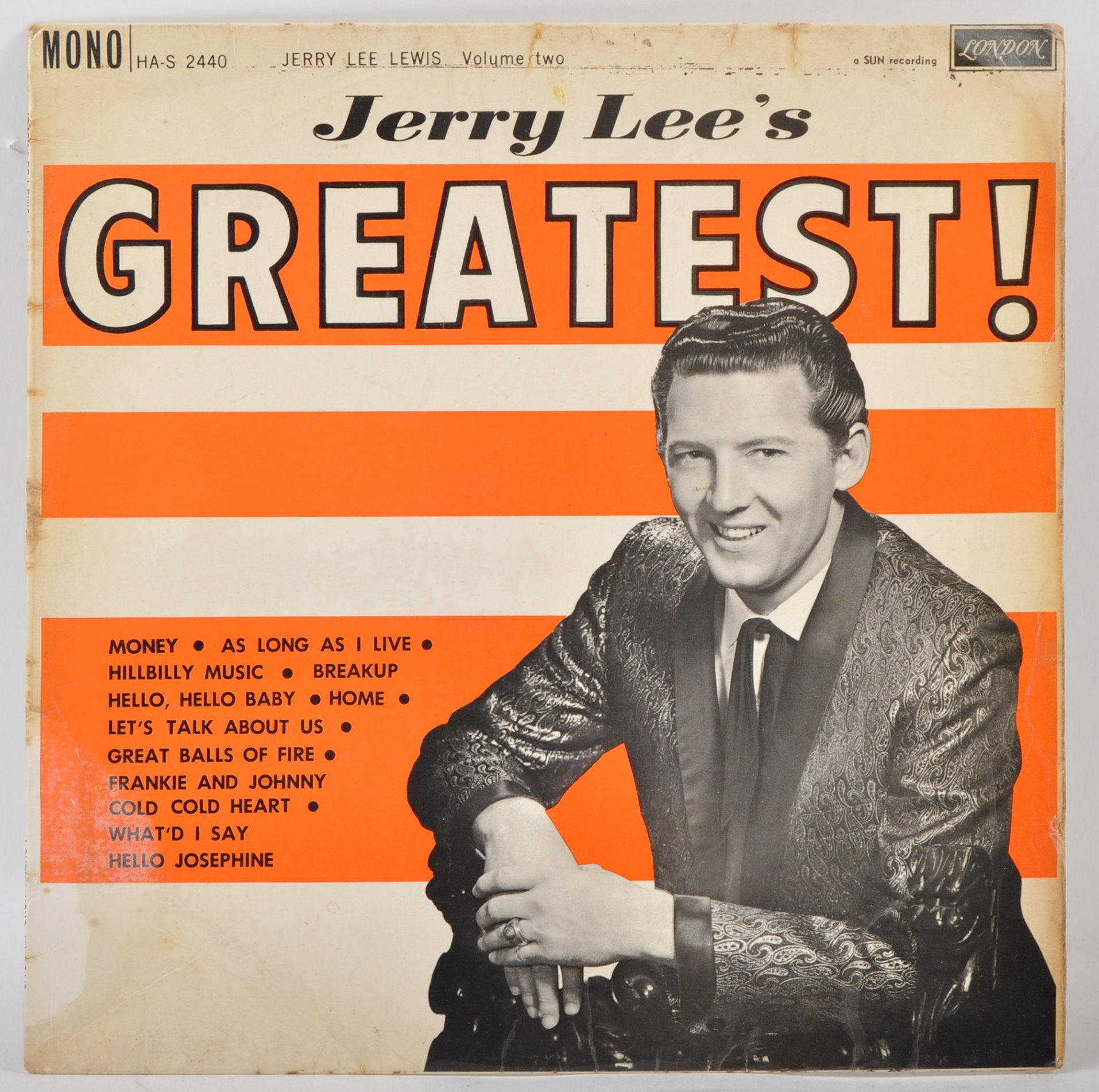 JERRY LEE LEWIS - LEE'S GREATEST - 1962 LONDON PLUM LABEL RELEASE