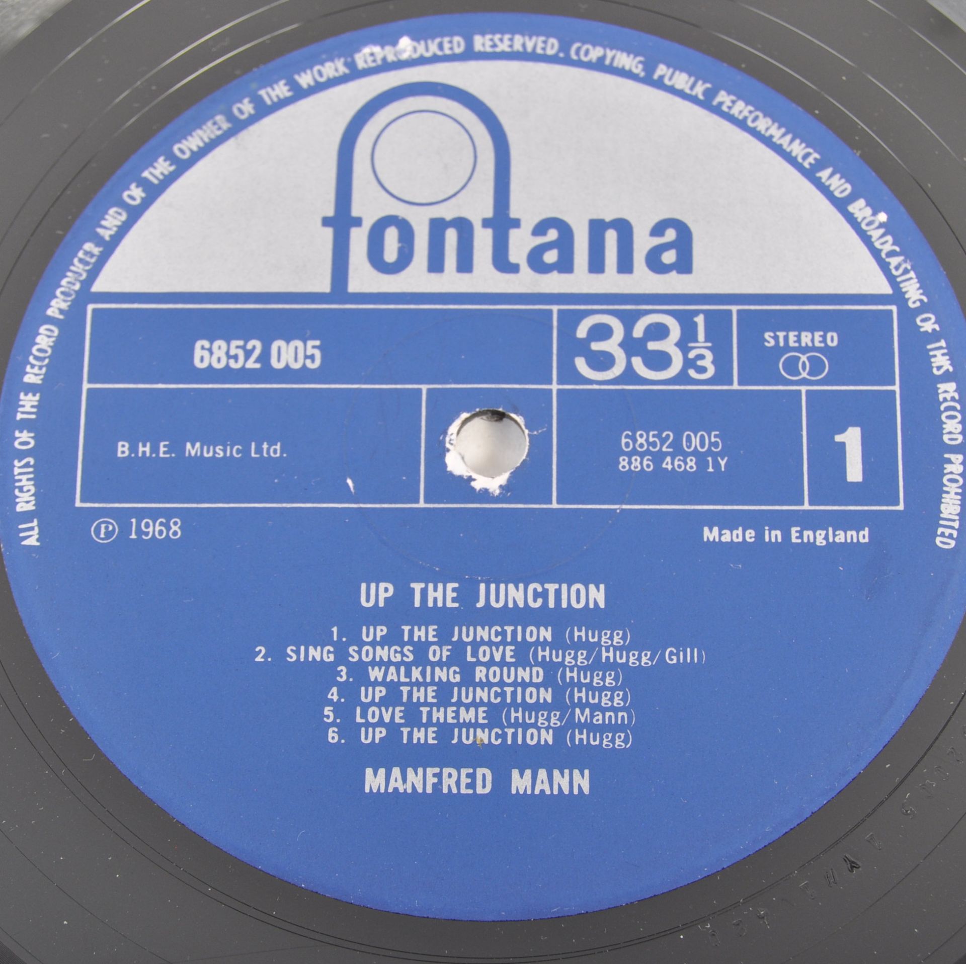 MANDRED MANN - UP THE JUNCTION SOUNDTRACK - 1970 FONTANA LABEL - Bild 3 aus 4