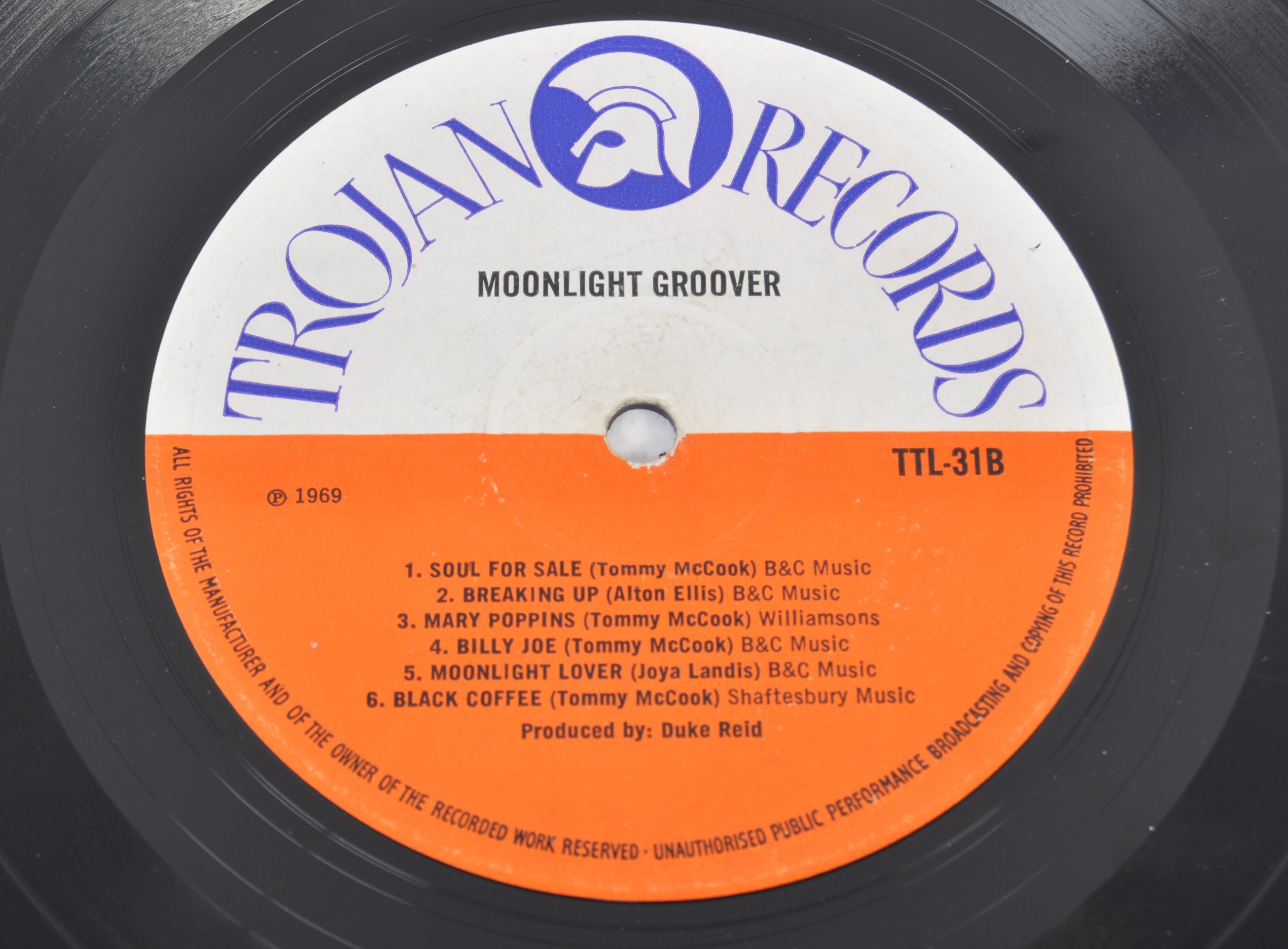 MOONLIGHT GROOVE - 1969 REGGAE COMPILATION RECORD ALBUM - Image 4 of 4