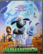 SHAUN THE SHEEP FARMAGEDDON - AARDMAN ANIMATIONS - SIGNED PHOTO