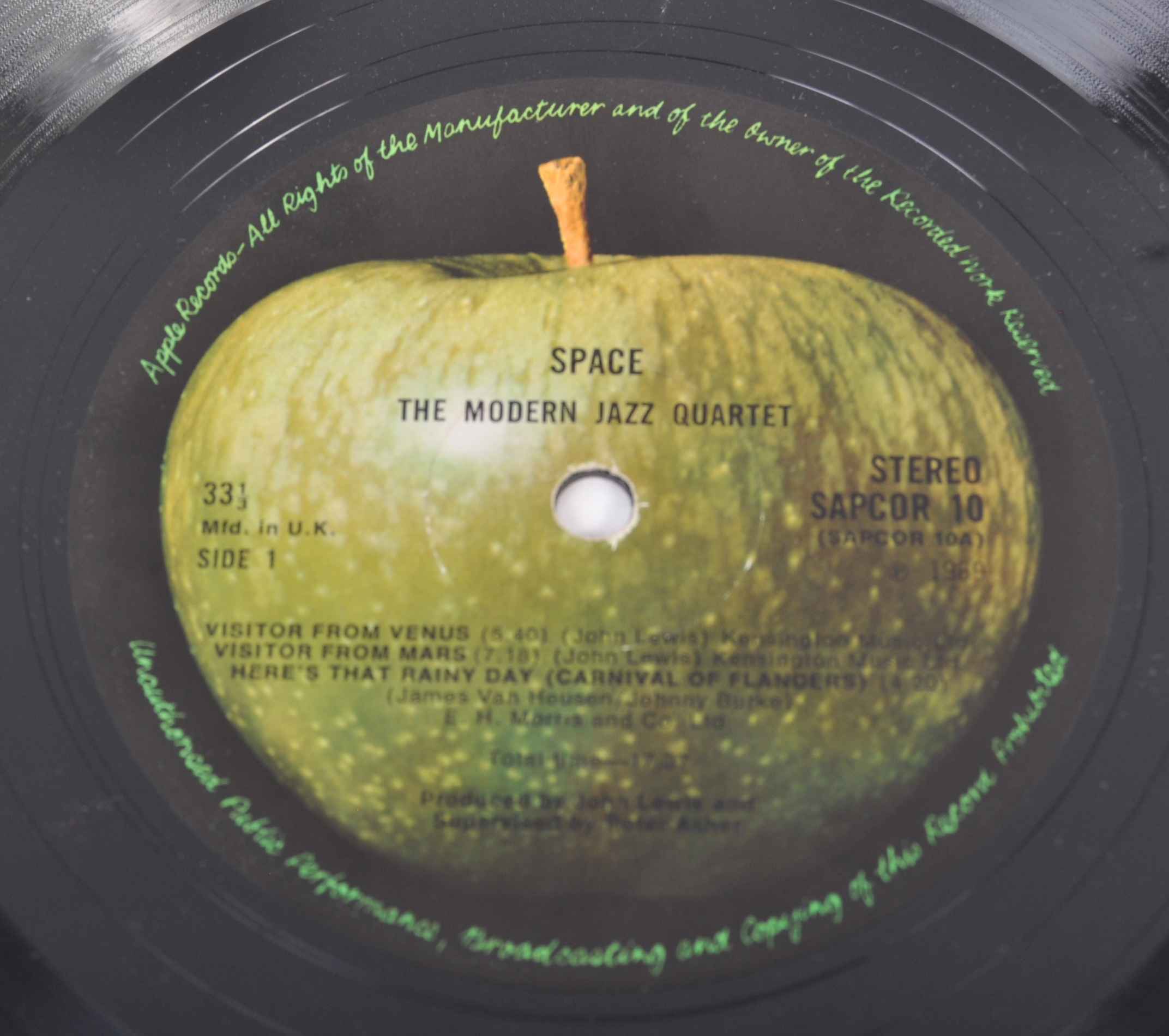 THE MODERN JAZZ QUARTET - SPACE - 1969 APPLE RELEASE - Image 4 of 5