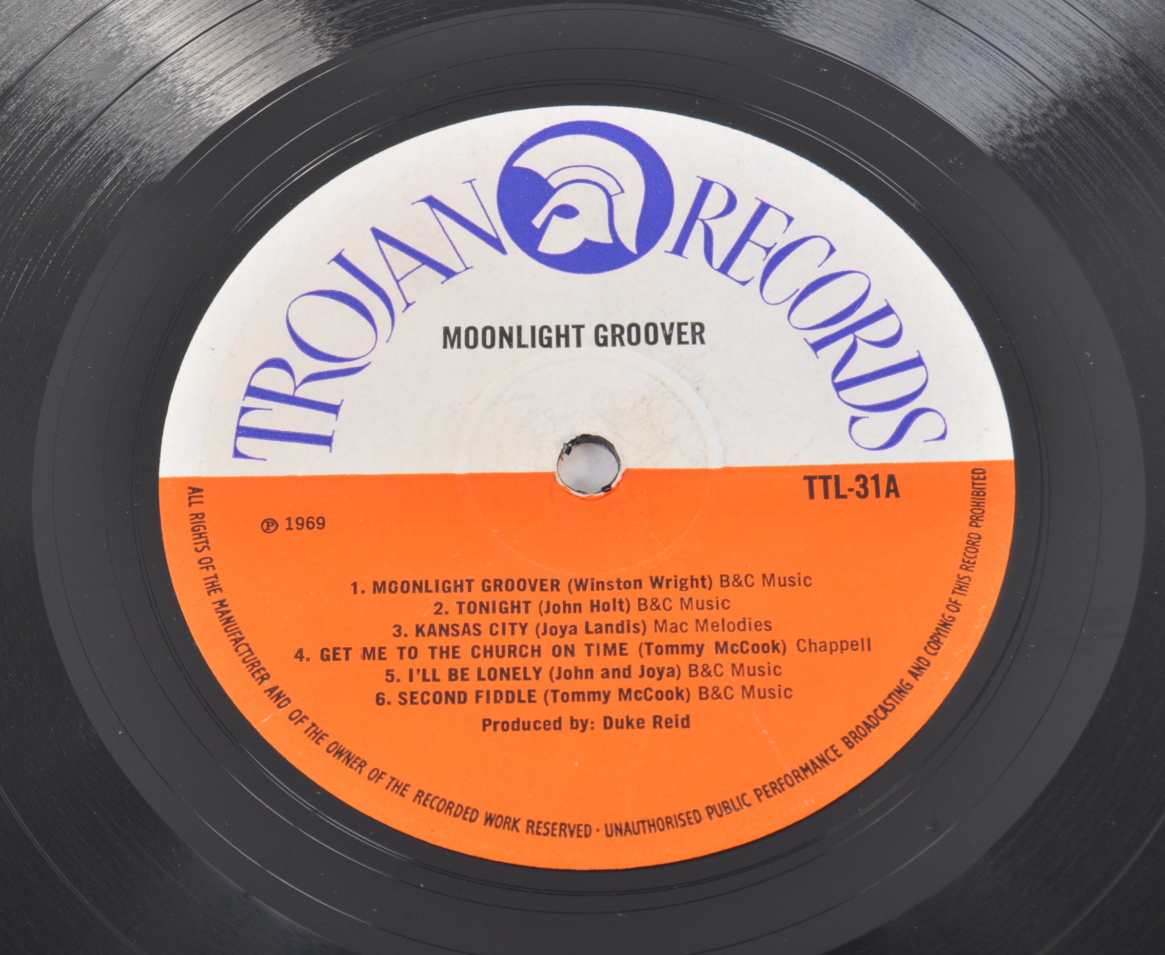 MOONLIGHT GROOVE - 1969 REGGAE COMPILATION RECORD ALBUM - Image 3 of 4