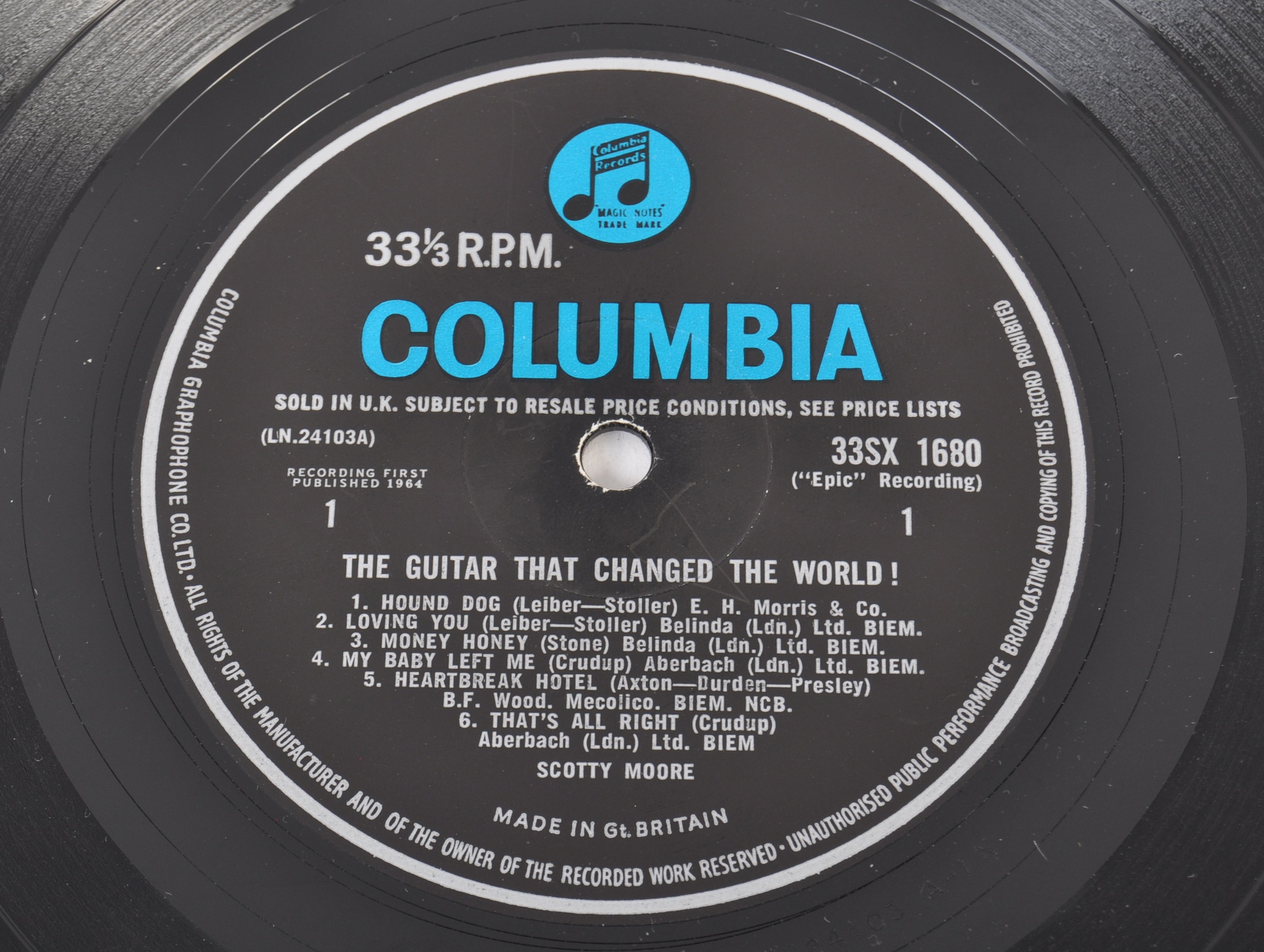 SCOTTY MOORE - THE GUITAR THAT CHANGED THE WORLD! - 1964 COLUMBIA RELEASE - Image 3 of 4