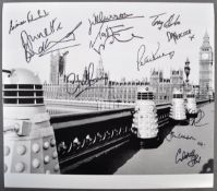 DOCTOR WHO - LARGE MULTI-SIGNED 12X14" BLACK & WHITE PHOTOGRAPH