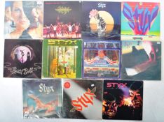 STYX - GROUP OF ELEVEN VINYL RECORD ALBUMS