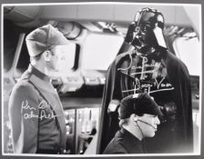 FROM THE COLLECTION OF DAVE PROWSE - DUAL SIGNED 16X12"