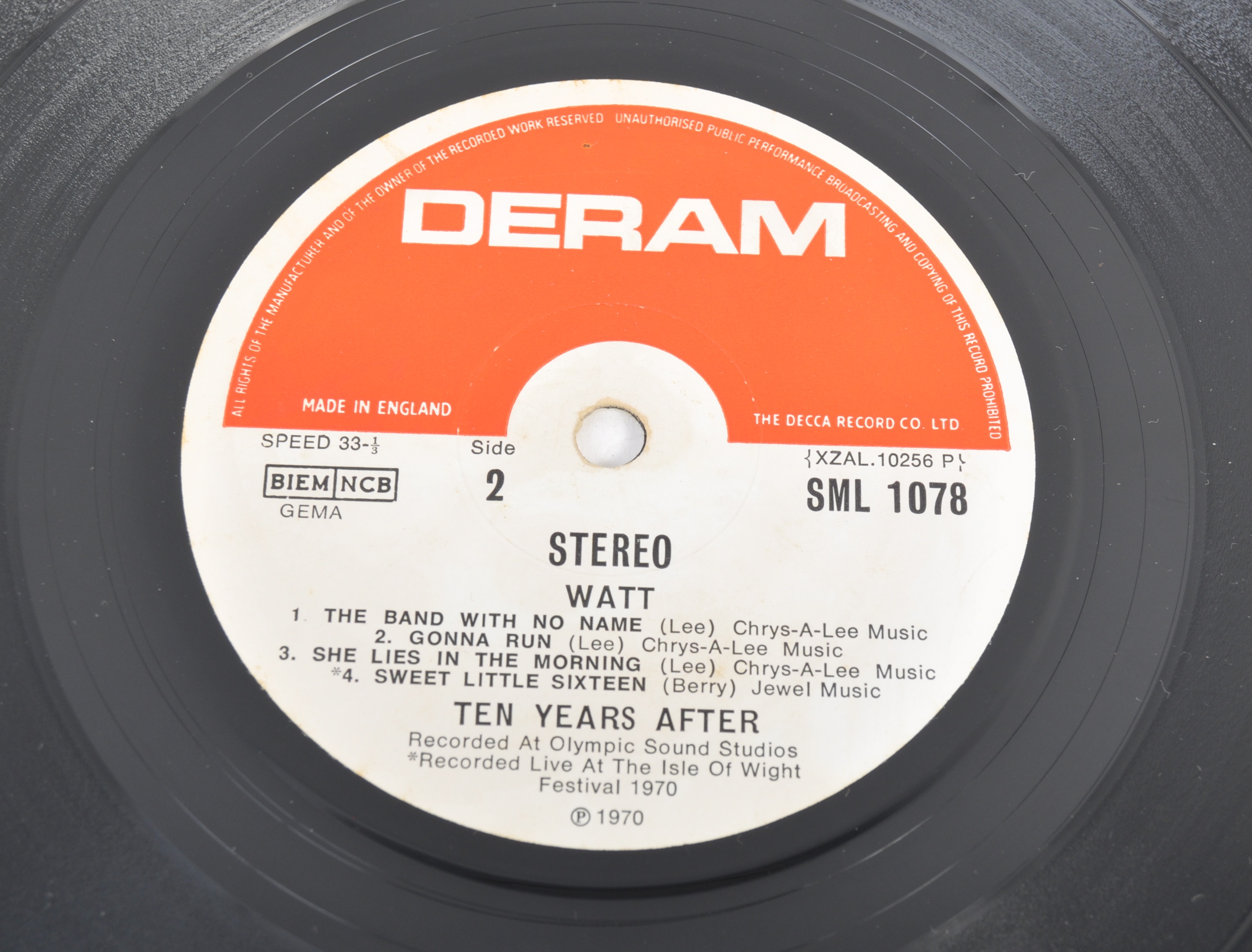 TEN YEARS AFTER - WATT - 1970 DERAM LABEL RELEASE - Image 5 of 5