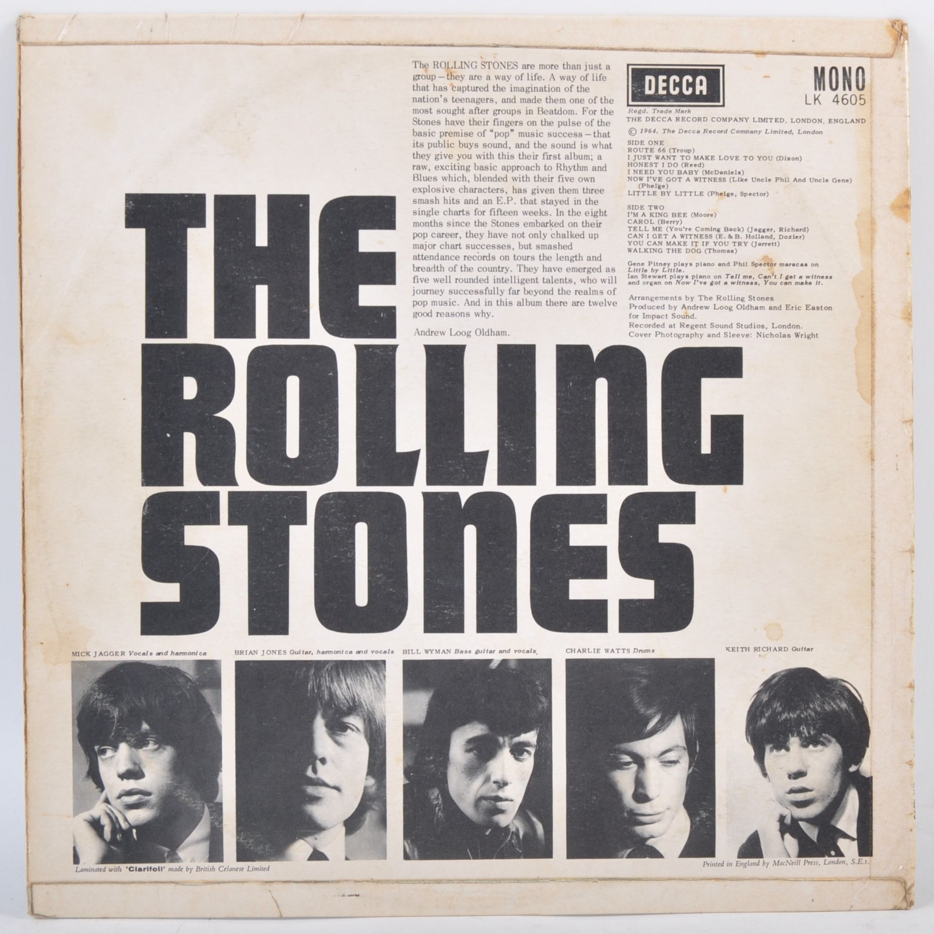 THE ROLLING STONES FIRST ALBUM - 1964 DECCA RELEASE - Image 2 of 4