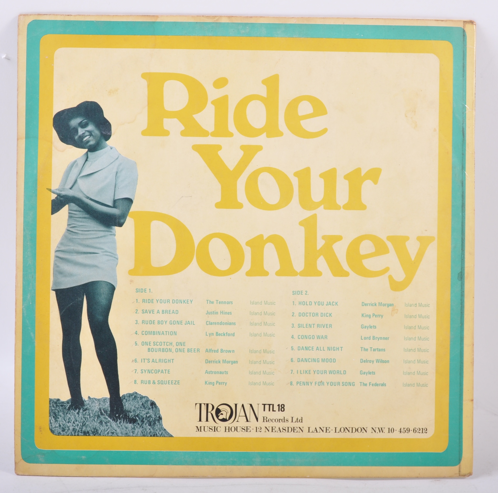 RIDE YOUR DONKEY - COMPILATION ALBUM - 1969 TROJAN LABEL - Image 2 of 4