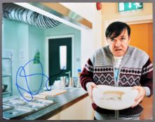 RICKY GERVAIS - DEREK - AUTOGRAPHED 8X10" COLOUR PHOTO