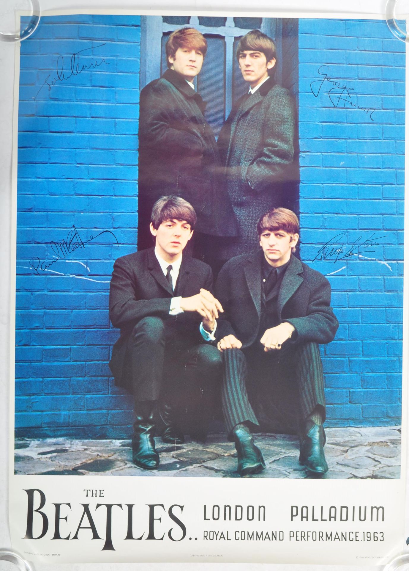 THE BEATLES ROYAL COMMAND PERFORMANCE LONDON PALLADIUM POSTER