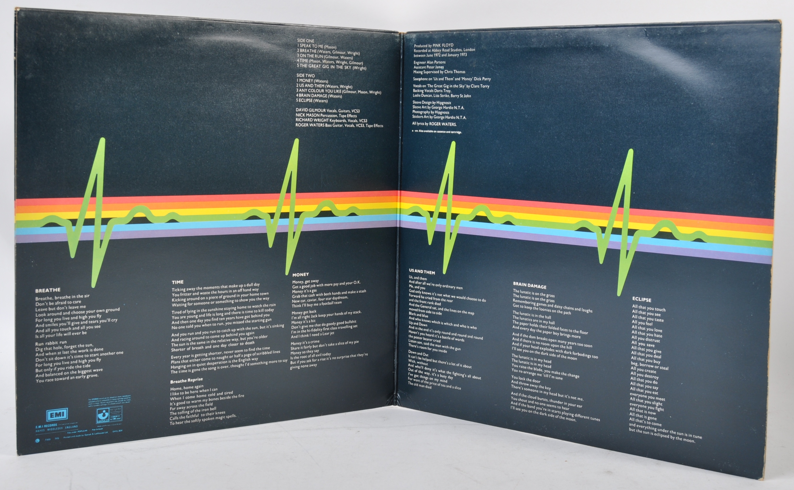 PINK FLOYD - THE DARK SIDE OF THE MOON - 'SOLID BLUE' FIRST UK 1973 PRESS - Image 3 of 6