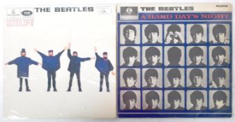 THE BEATLES - TWO VINYL RECORD ALBUMS - HELP! AND A HARD DAY'S NIGHT