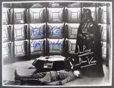 FROM THE COLLECTION OF DAVE PROWSE - STAR WARS DUAL SIGNED 16X12