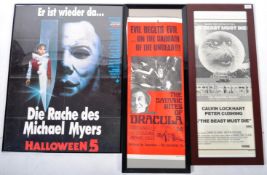 COLLECTION OF ORIGINAL VINTAGE HORROR MOVIE POSTERS