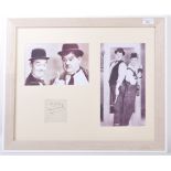 LAUREL & HARDY - AUTOGRAPHED ALBUM PAGE PRESENTATION