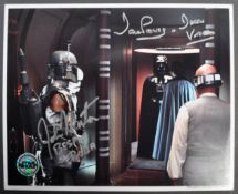 FROM THE COLLECTION OF DAVE PROWSE - DUAL STAR WARS SIGNED PHOTO