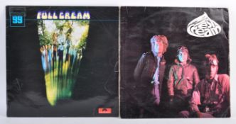 CREAM - TWO VINYL RECORD ALBUMS - FRESH CREAM AND FULL CREAM