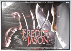 FREDDY VS JASON (2003) - IMPRESSIVE DUAL SIGNED POSTER