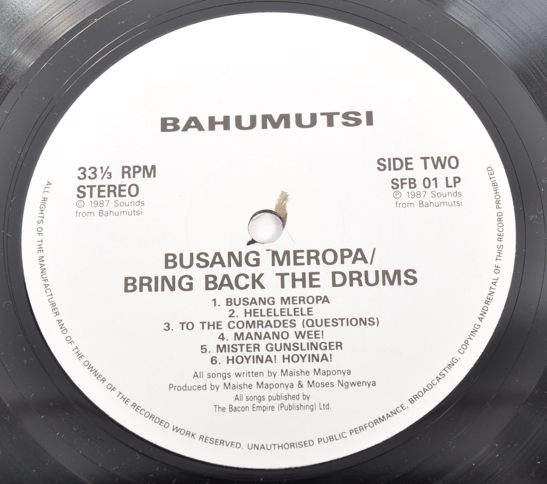 BAHUMUTSI - BUSANG MEROPA / BRING BACK THE DRUMS - 1987 FRIST PRESS - Image 4 of 4