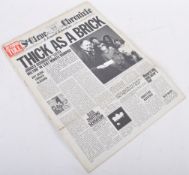 JETHRO TULL - THICK AS A BRICK - 1972 CHRYSALIS LABEL WITH NEWSPAPER SLEEVE