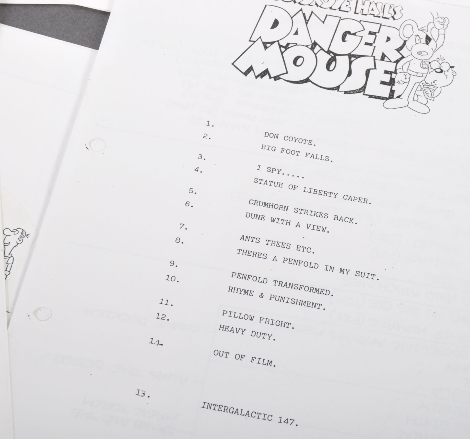 DANGER MOUSE - COSGROVE HALL FILMS - PRODUCTION USED MATERIAL - Image 6 of 7