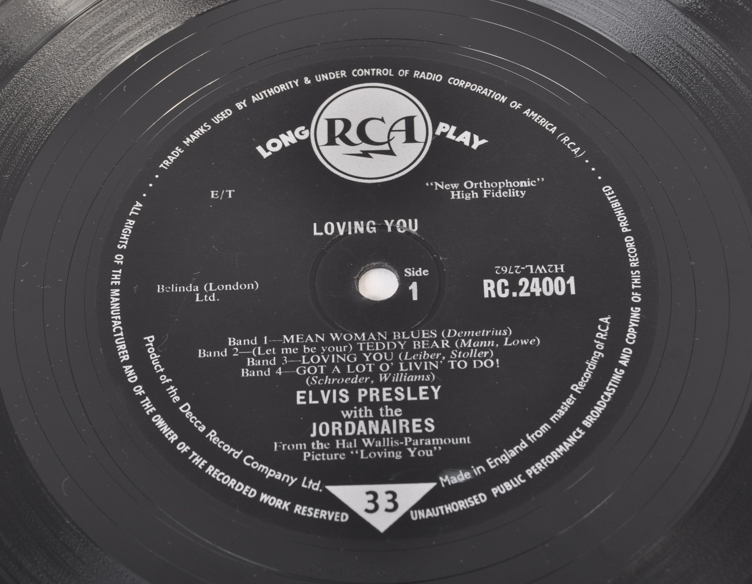 ELVIS PRESLEY - LOVING YOU - 1957 10" RCA LABEL RELEASE - Image 3 of 4