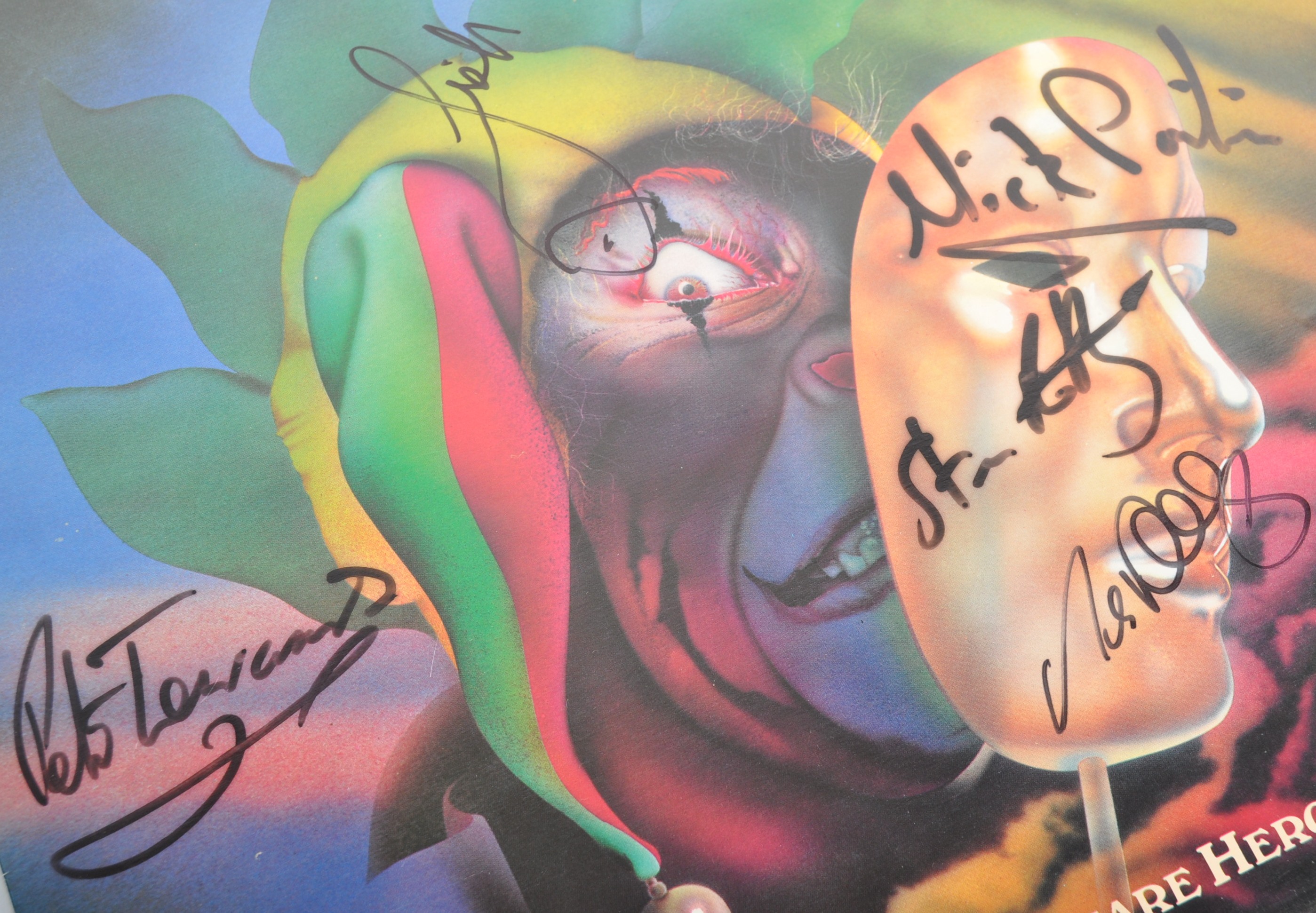 MARILLION SIGNED MARKET SQUARE HEROES 12" SINGLE AND SHOWCARD - Image 2 of 6