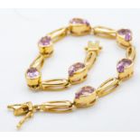 18ct Gold & Kunzite Bracelet