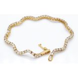 9ct Gold & Zircon Bracelet