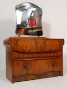 A 1930’S ART DECO DRESSING TABLE WITH TWIN DRAWERS