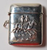 STERLING SILVER EQUESTRIAN VESTA CASE