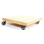 GOOD CONTEMPORARY MANGO WOOD COFFEE TABLE RAISED