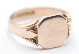 9CT GOLD UNENGRAVED SIGNET RING