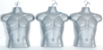 THREE CONTEMPORARY SHIP DISPLAY MALE MANNEQUIN TORSOS