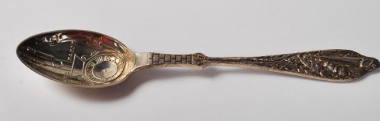 SILVER MID CENTURY UNENGRAVED BIRTH RECORD SPOON