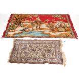 PAIR OF PERSIAN ISLAMIC VINTAGE FLOOR RUGS / CARPETS