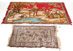 PAIR OF PERSIAN ISLAMIC VINTAGE FLOOR RUGS / CARPETS