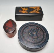 THREE VINTAGE 20TH CENTURY ORIENTAL BOXES